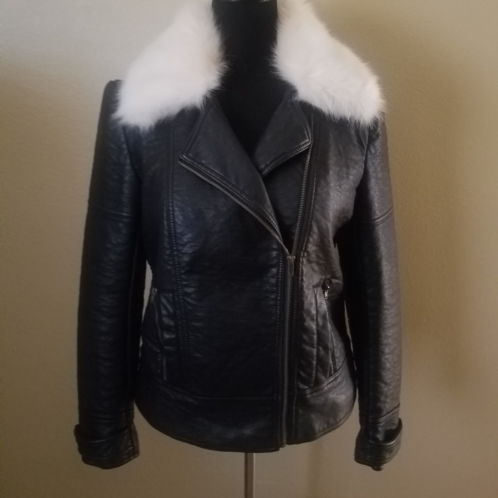 EXSPRESS Women Leather Jacket Size L